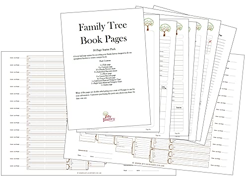 Libro para árbol familiar (idioma español no garantizado), color blanco