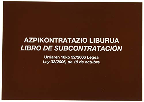 Libro miquelrius subcontratacion folio natural juego de 10 hojas autocopiativas texto euskera