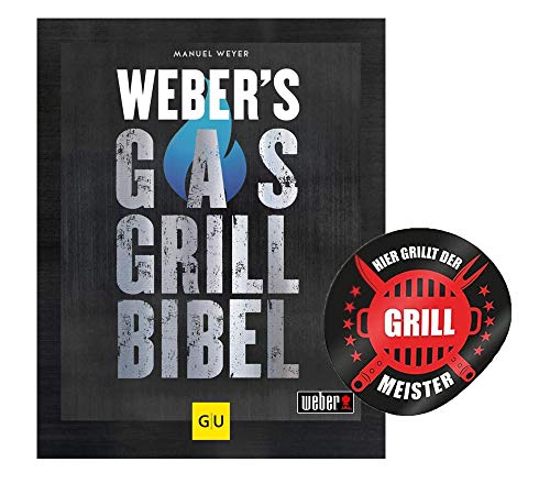 Collectix Weber's GU Weber - Biblia de gas para barbacoa (incluye pegatina para parrilla) + libro de cocina para los amantes de la barbacoa