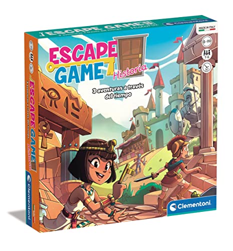 Clementoni- Escape Game-Historia Juego de Mesa, Multicolor, Mediano (55497)