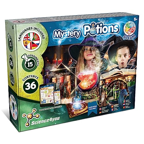Science4you Usa el Caldero Mágico y crea tus Pociones Misteriosas - Juego Magia para Niños 7-12+ Años - Regalo Original Niños